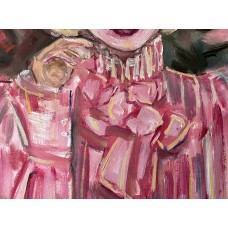 Portrait of a Woman in a Pink Blouse – Original Oil Painting on canvas 